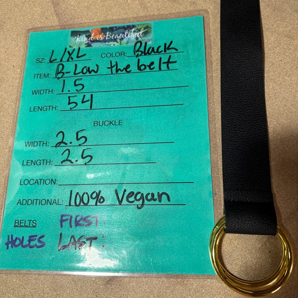 B-Low The Belt Tumble Vegan Leather Wrap Belt Women L/XL Black Modern Minimalist - Picture 11 of 11